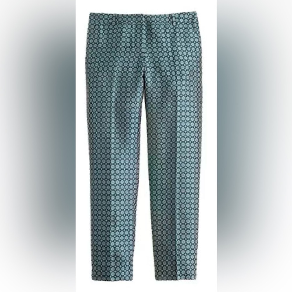 Rare, like new:J.Crew Collection US women’s 2 silk tie/foulard print capri pants